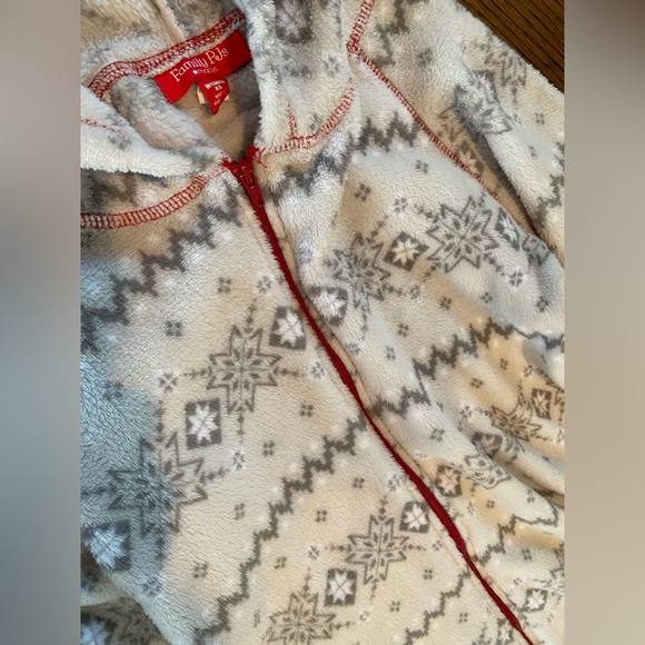 Adult fleece winter onesie pajamas gray and white size XS - Picture 4 of 4